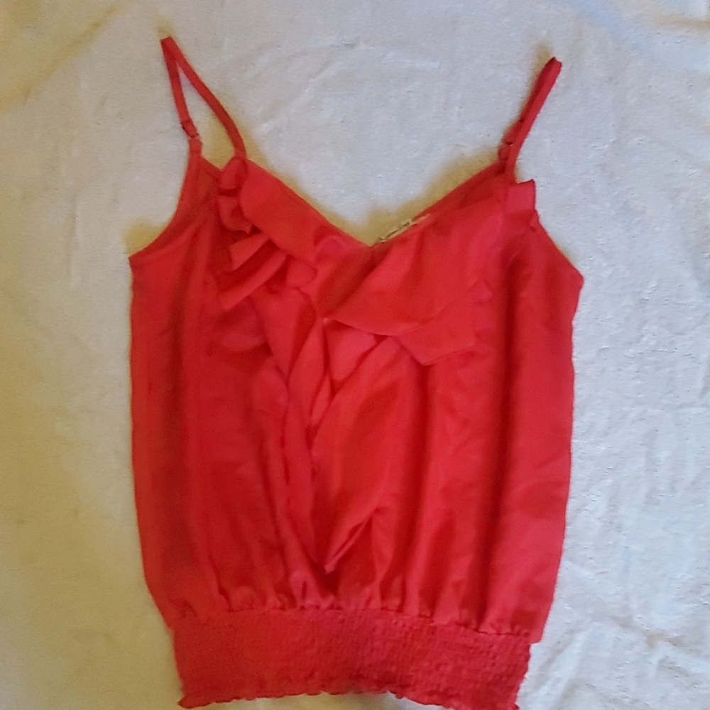 Orange loose tank top